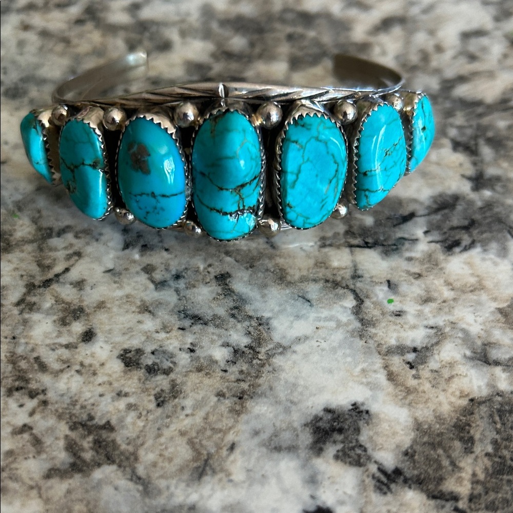 Turquoise and Silver Women's Bracelet